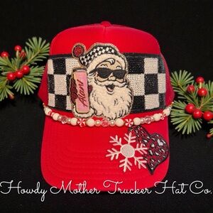 Red Alani Santa Trucker Hat